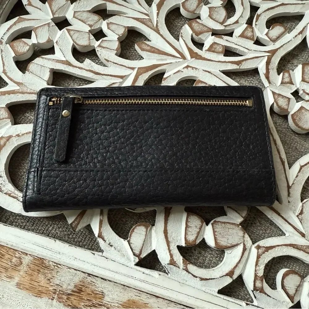 Kate Spade Black Leather Wallet Card Holder